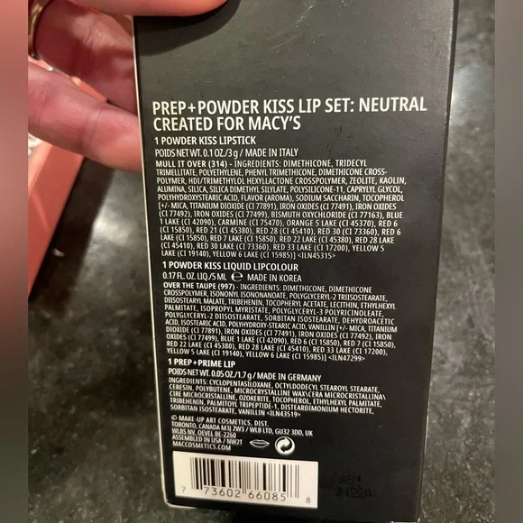 NEW NWT, MAC Prep + Powder Kiss Lip 3 Piece Set : Neutral, Created for Macy’s - Picture 7 of 7